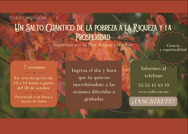 CURSO MODULAR SALTO CUÁNTICO DE LA CARENCIA A LA RIQUEZA Y LA PROSPERIDAD